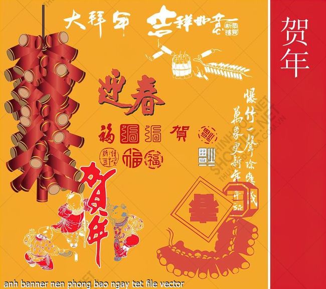 anh banner nen phong bao ngay tet file vector